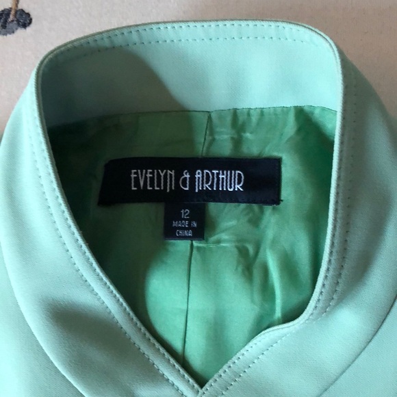 Evelyn & Arthur Nehru Collar Green Jacket - Picture 4 of 7